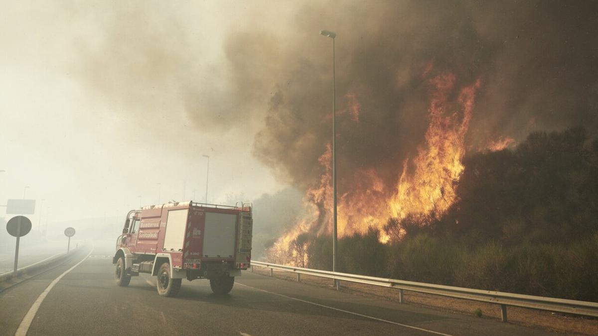 Incendio en el monte Ezkaba