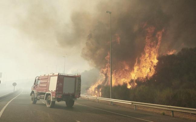 Incendio en el monte Ezkaba
