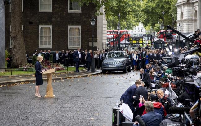 La nueva primera ministra británica, Liz Truss, en su primer discurso a las puertas de Downing Street La nueva primera ministra británica, Liz Truss, en su primer discurso a las puertas de Downing Street