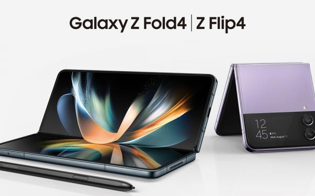 Galaxy Z Flip4 y Galaxy Z Fold4, los nuevos 'smartphone' plegables de Samsung. Galaxy Z Flip4 y Galaxy Z Fold4, los nuevos 'smartphone' plegables de Samsung.