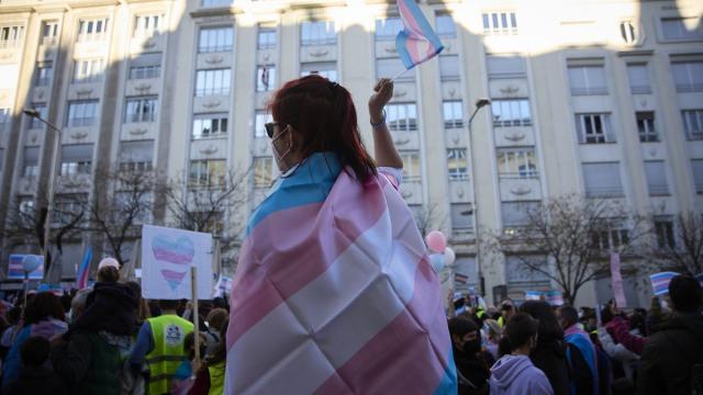 Concentración celebrada en enero por los Derechos Humanos de la Infancia y Juventud Trans