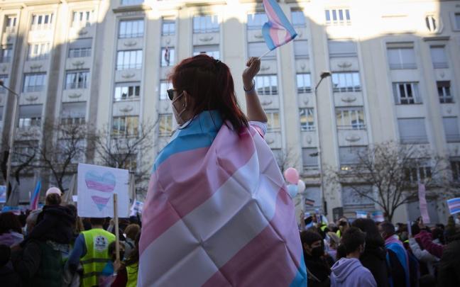 Concentración celebrada en enero por los Derechos Humanos de la Infancia y Juventud Trans