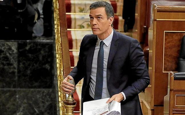 El presidente del Gobierno español, Pedro Sánchez, en una anterior sesión del Congreso de los Diputados. | FOTO: EFE