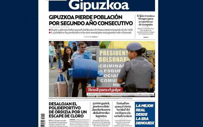 Portada de NOTICIAS DE GIPUZKOA del 10 de enero de 2023