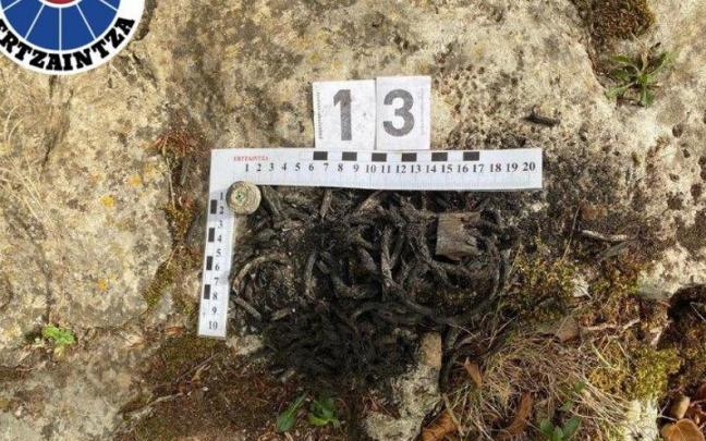 Fotograf&iacute;a del zulo localizado en una zona boscosa denominada &ldquo;Arriona&rdquo; en O&ntilde;ati.