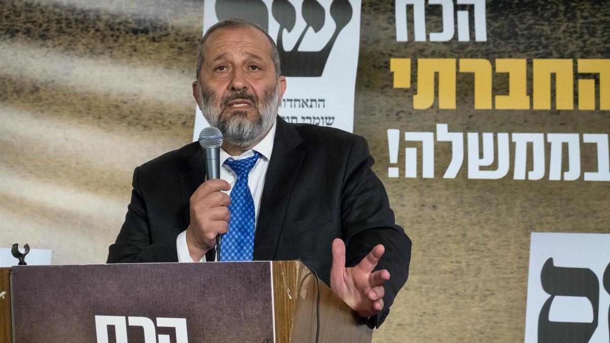 El líder del partido ultraortodoxo sefardí Shas, Aryeh Deri.