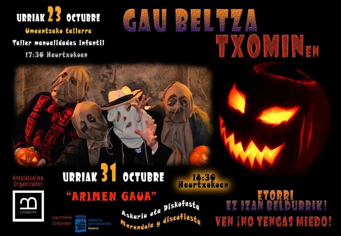 Cartel de la Gau Beltza de Txomin
