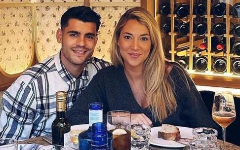 &Aacute;lvaro Morata y Alice Campello.