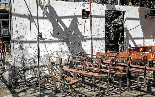 El aula donde estudiaban las chicas que fueron víctimas del ataque. El aula donde estudiaban las chicas que fueron víctimas del ataque.