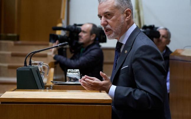 El lehendakari, Iñigo Urkullu, en el pleno del Parlamento Vasco El lehendakari, Iñigo Urkullu, en el pleno del Parlamento Vasco
