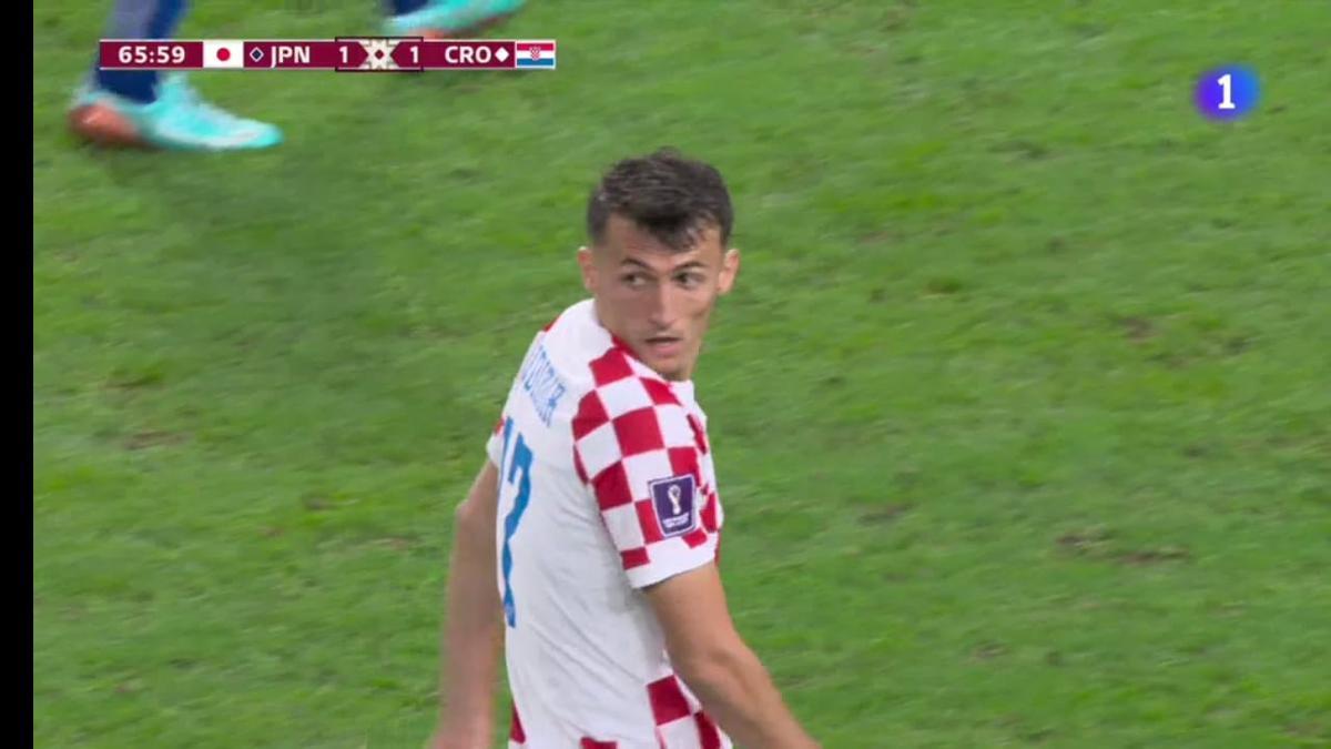 Budimir, después de fallar una clara ocasión en el minuto 66.