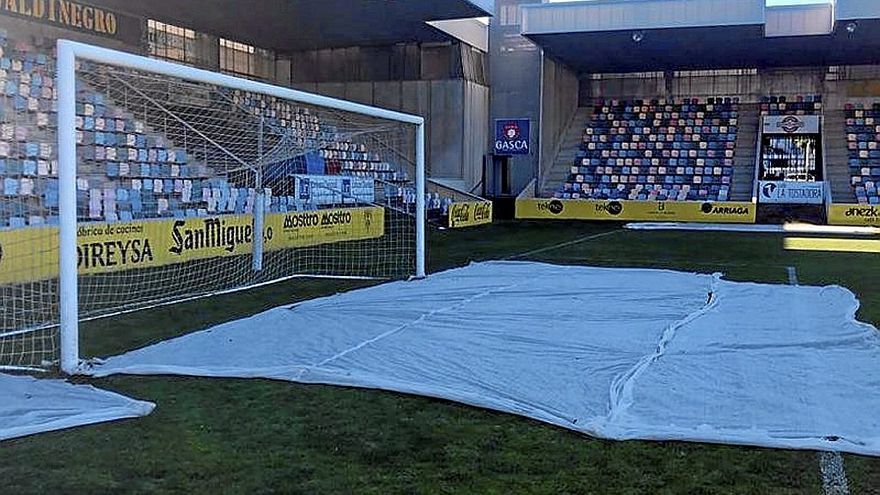 Resembrado en Lasesarre, en una imagen de ayer. | FOTO: BARAKALDO CF