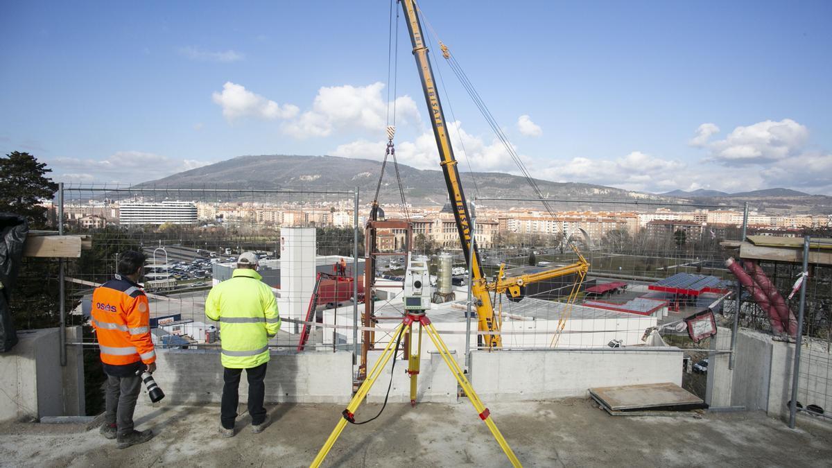 Obras del ascensor urbano de Trinitarios.