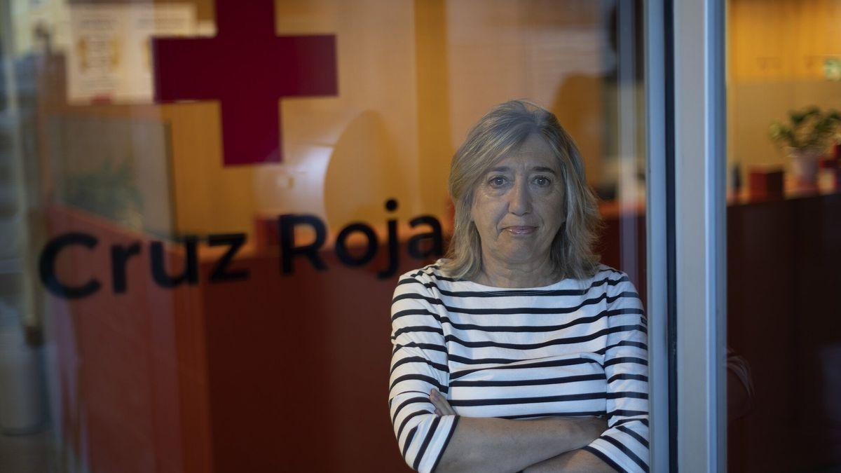 Conchi Igea, en la sede de Cruz Roja Navarra.