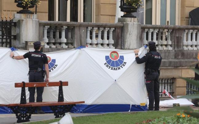 La Ertzaintza en el lugar de los hechos