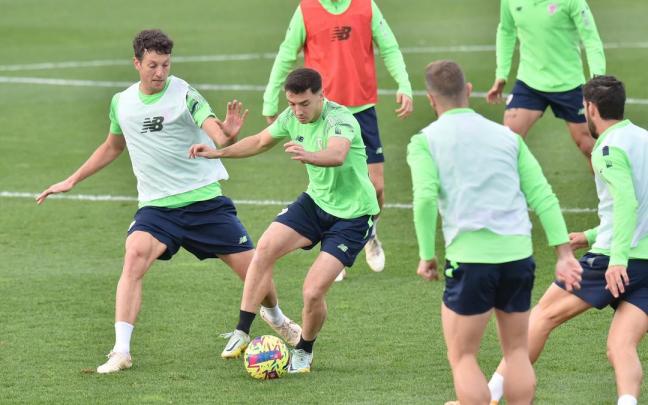 Imagen de un entrenamiento del Athletic en Lezama. Imagen de un entrenamiento del Athletic en Lezama.