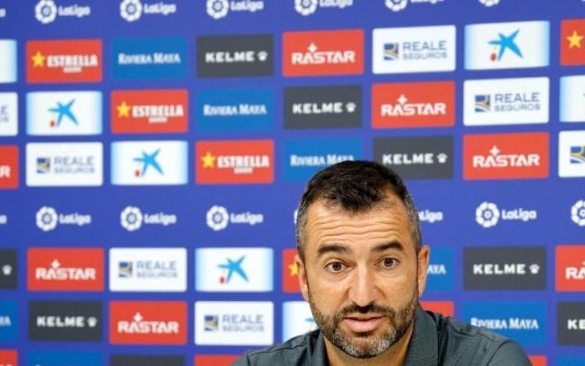 Diego Martínez, en rueda de prensa.