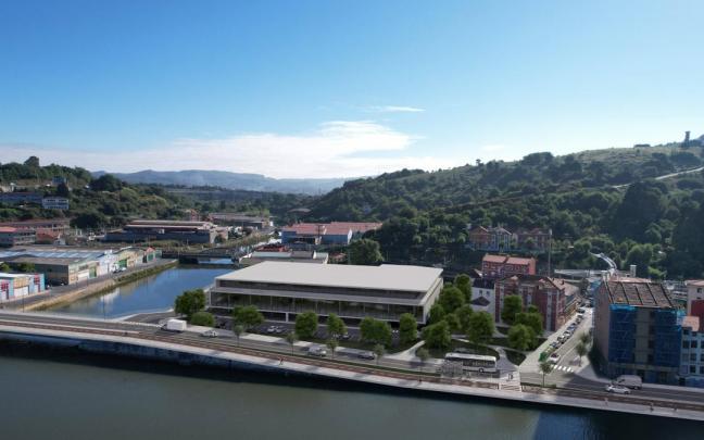 Imagen que muestra c&oacute;mo ser&aacute; la zona tras la transformaci&oacute;n urbana y la creaci&oacute;n del bulevar de la r&iacute;a hasta Bilbao.