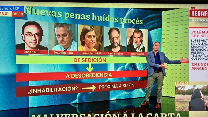 El actor Jordi Sánchez, confundido en 'Espejo Público' con el político independentista catalán.