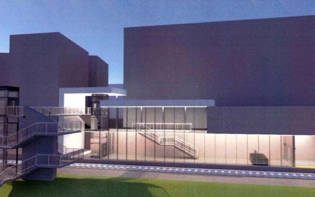 Infografía de la nueva estación vista desde Golifar.