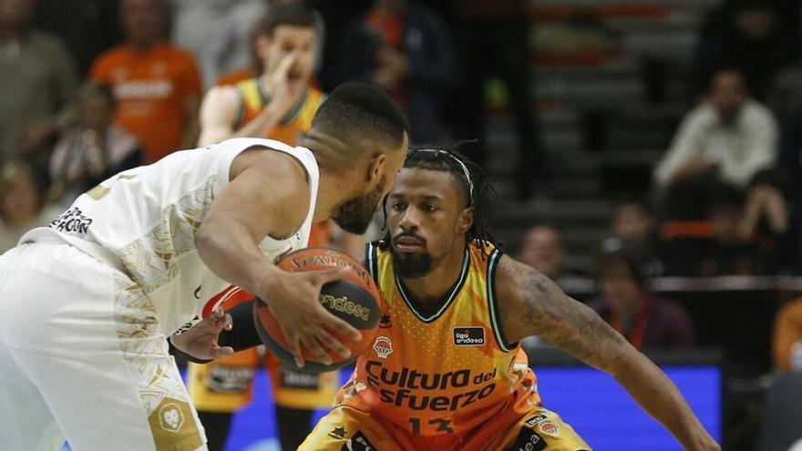 Shannon Evans, durante su estreno con el Valencia Basket ante el Casademont Zaragoza