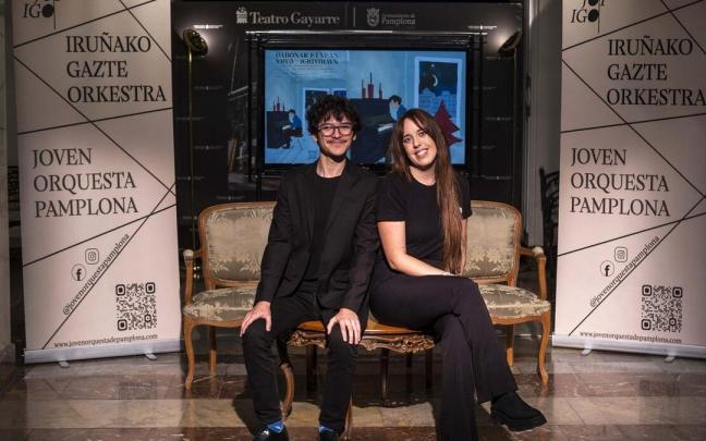 Iñigo Hernández de Retana y Saioa Cuenca Enériz han presentado el concierto en el Gayarre. Iñigo Hernández de Retana y Saioa Cuenca Enériz han presentado el concierto en el Gayarre.