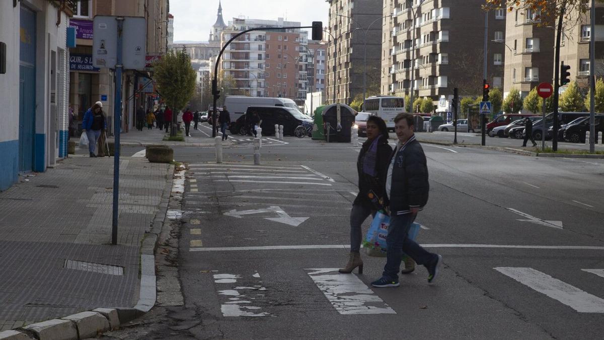 Calle Portal de Legutiano, en Vitoria.