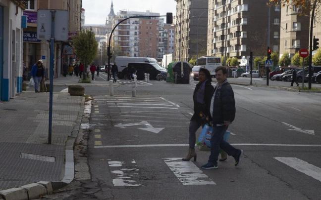 Calle Portal de Legutiano, en Vitoria.