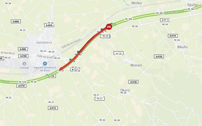 Choque entre dos todoterreno en Agurain