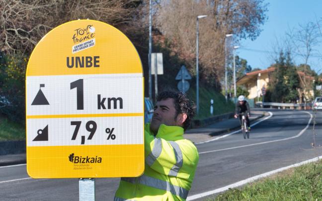 Unbe, el primer puerto puntuable del próximo Tour, ya cuenta con su señal