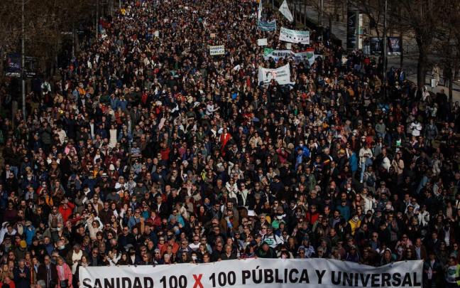 Imagen de la manifestaci&oacute;n que ha recorrido el centro de Madrid