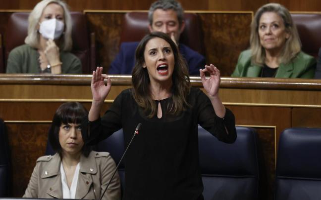 La ministra de Igualdad, Irene Montero, en el Congreso. La ministra de Igualdad, Irene Montero, en el Congreso.