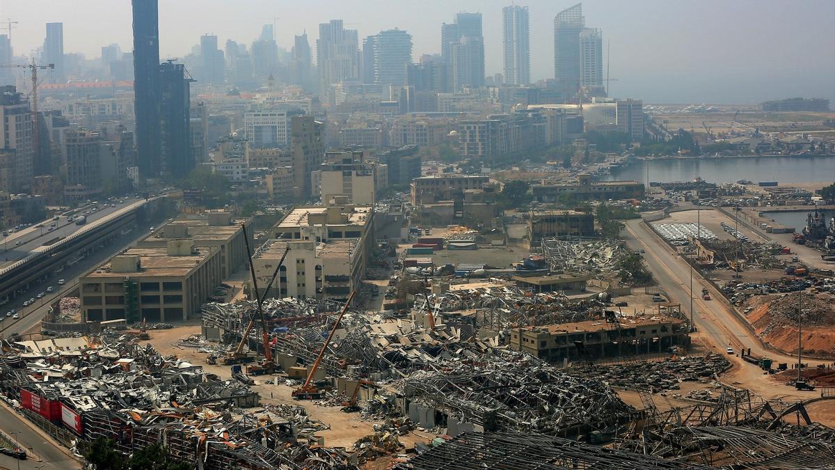La devastación provocada por la explosión el 2020 en Beirut.