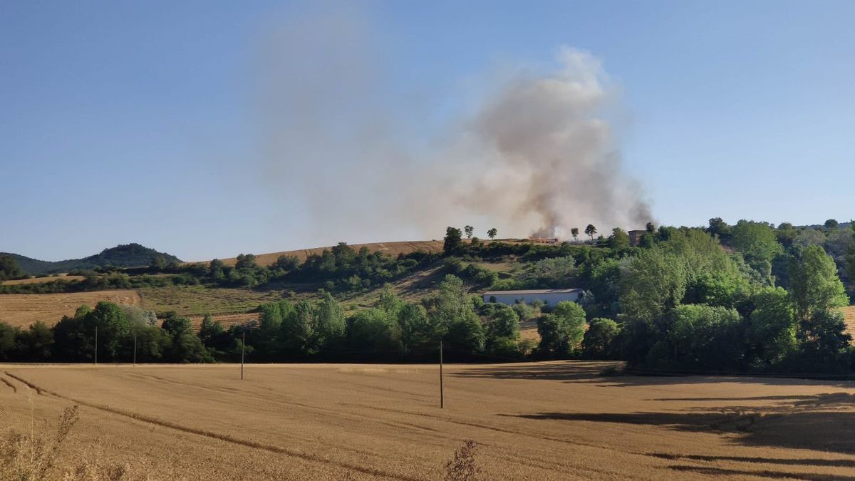 Incendio en los alrededores de Mendiola