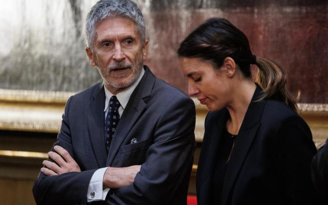 Irene Montero junto a Fernando Grande Marlaska. Irene Montero junto a Fernando Grande Marlaska.