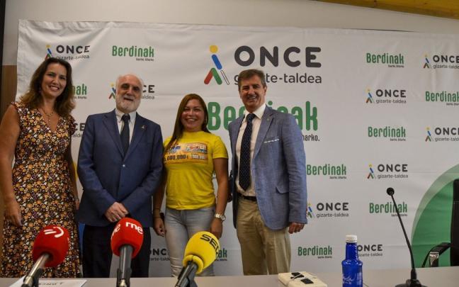 Rueda de prensa en la delegación de la ONCE de Bilbao.