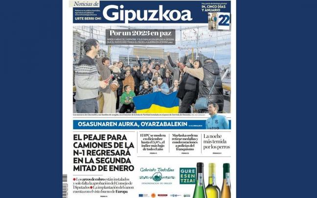 Portada de NOTICIAS DE GIPUZKOA del 31 diciembre de 2022