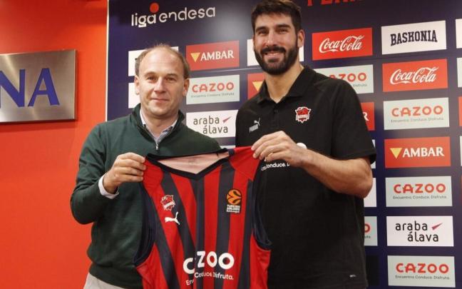 Félix Fernández, durante la presentación de Dani Díez como jugador del Baskonia Félix Fernández, durante la presentación de Dani Díez como jugador del Baskonia