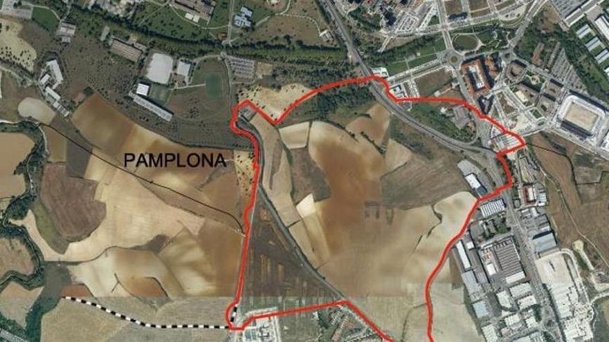 Imagen de los límites modificados entre Pamplona y la Cendea de Galar