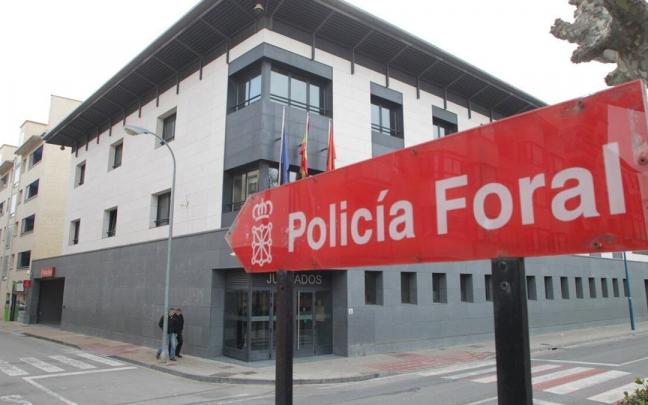 Exterior de la comisar&iacute;a de la Polic&iacute;a Foral de Tafalla.