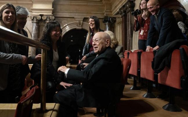 Jordi Pujol en el Parlament. Jordi Pujol en el Parlament.