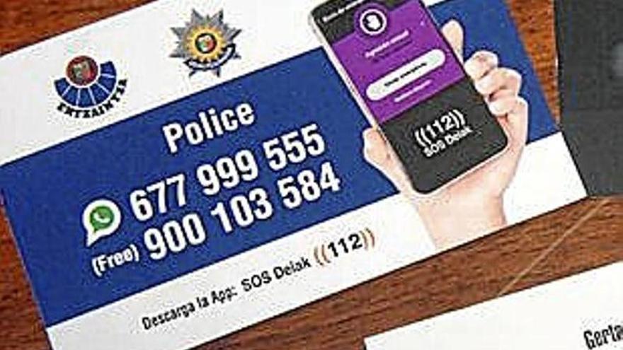 Tarjetas que se entregan a las v&iacute;ctimas.