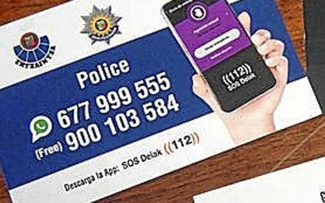 Tarjetas que se entregan a las v&iacute;ctimas.