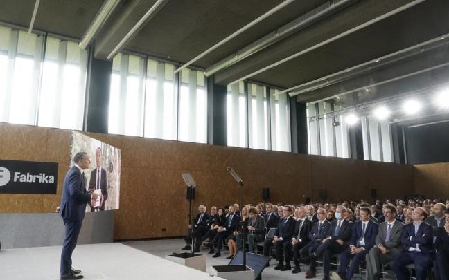 Un momento de la inauguración de Fabrika, de Adegi.