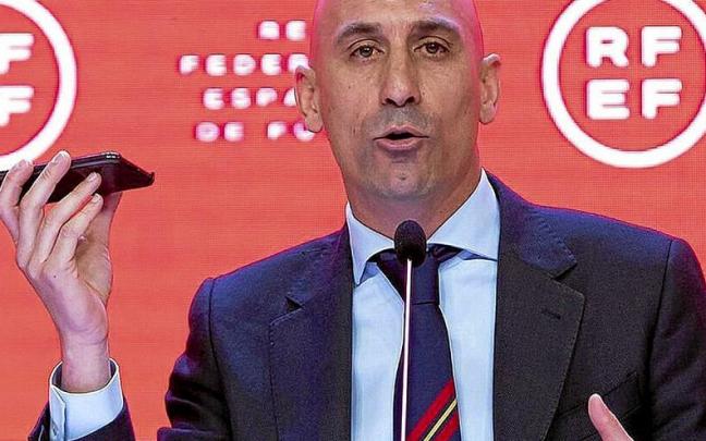 Luis Rubiales, en una rueda de prensa.