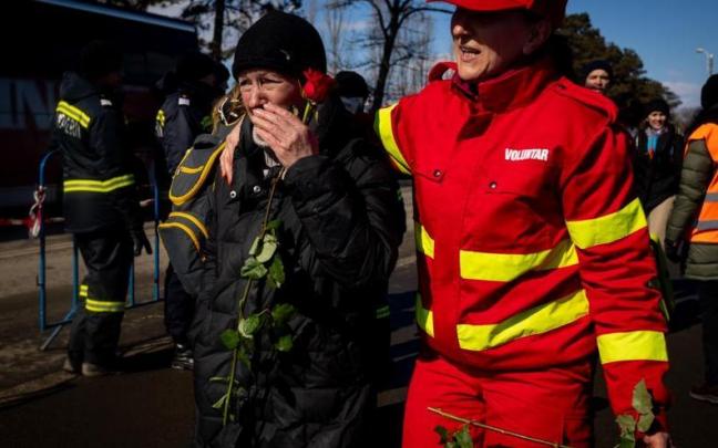 Una refugiada ucraniana en Rumanía
