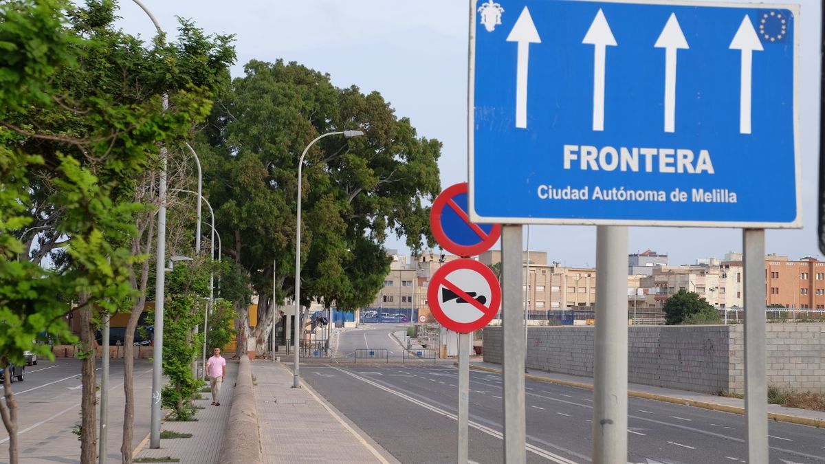 Frontera entre Melilla y Marruecos.
