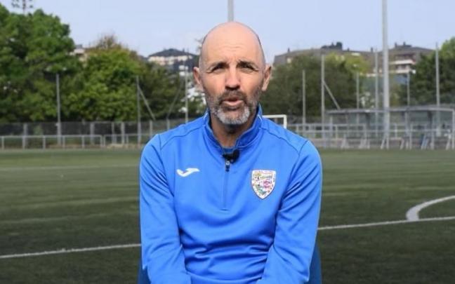 Iñigo Juaristi durante una entrevista a la Euskal Selekzioa