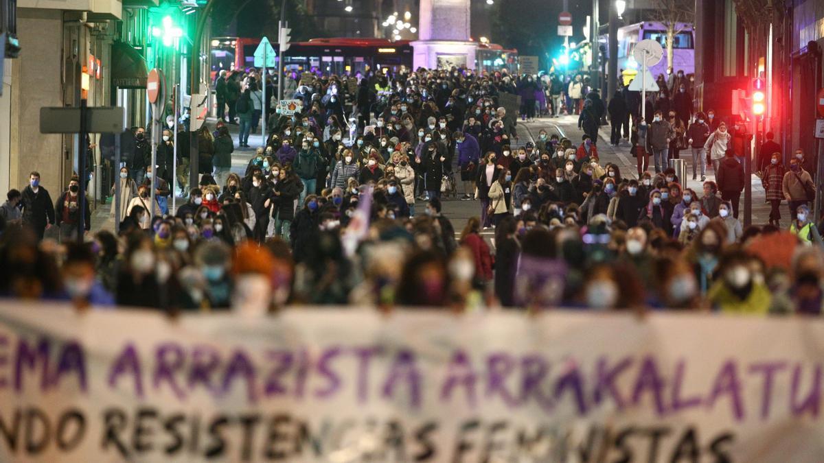 Manifestación del movimiento feminista.