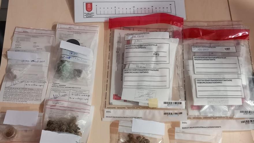 Parte de la droga intervenida a los conductores